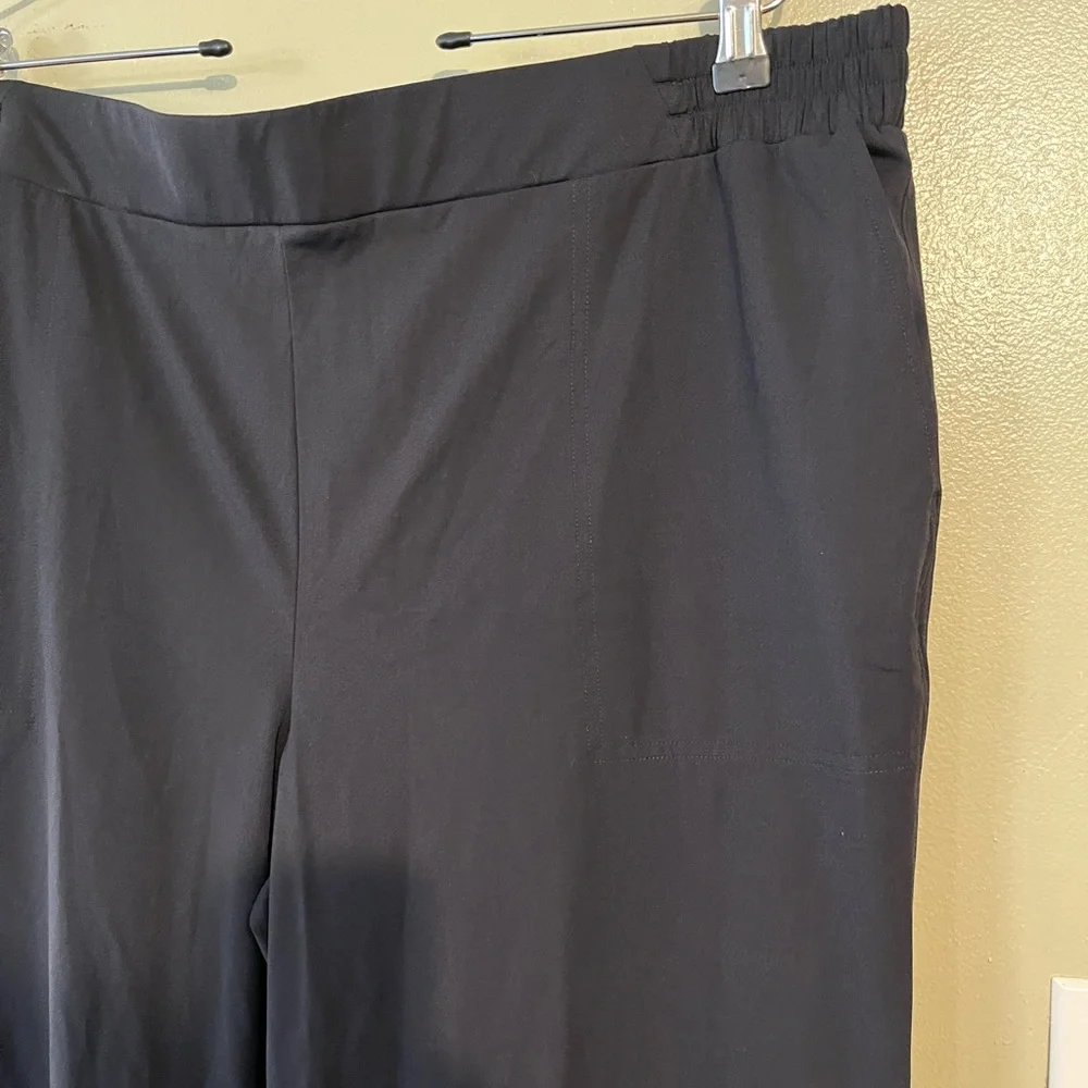 Soma Womens Pull On Stretch Tech Knit Black Pants Soft XXL